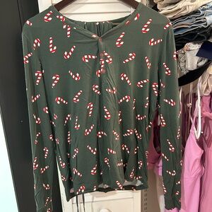 Forever French Candy Cane Women's Pajama set